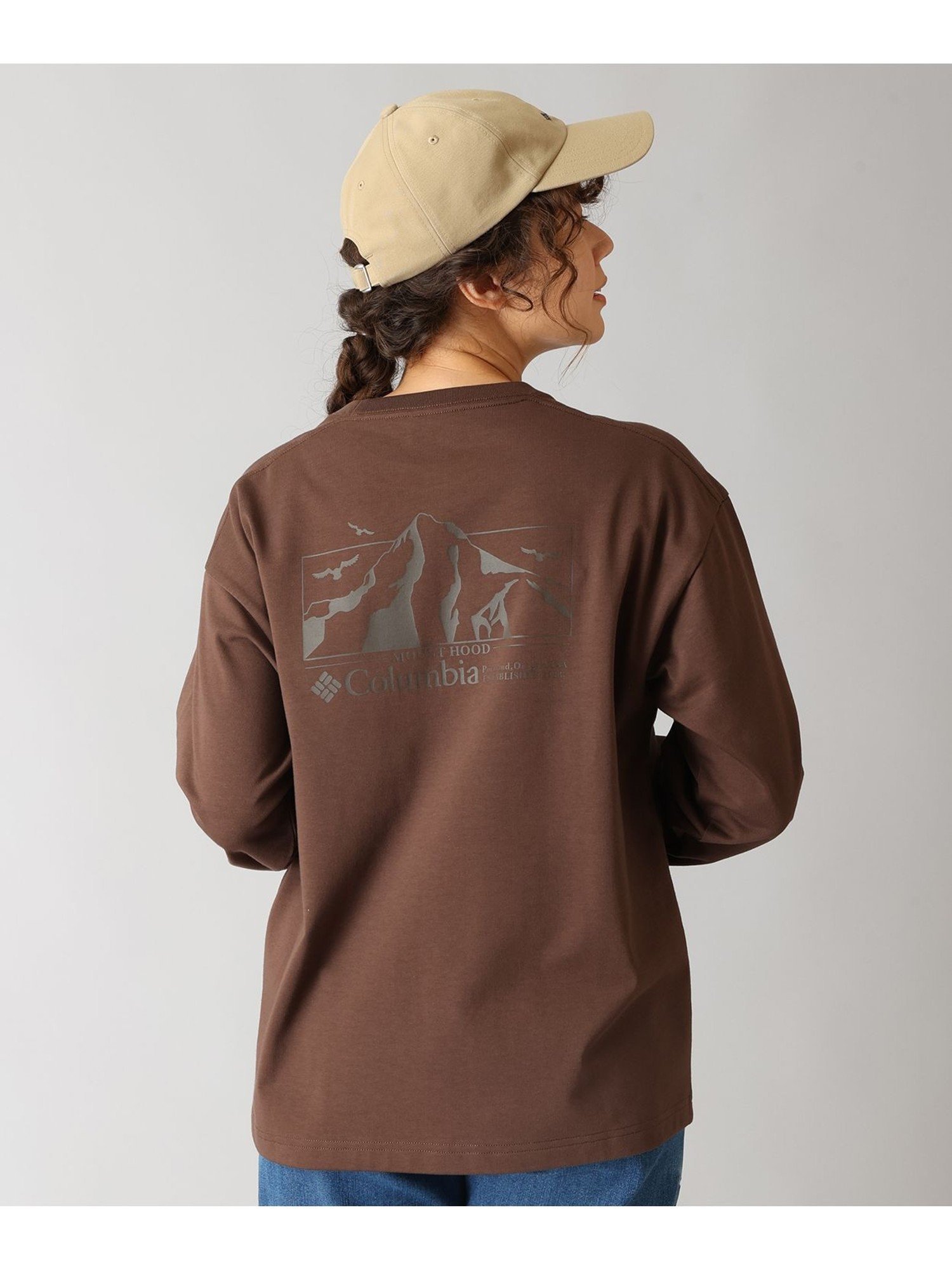 【コロンビア/Columbia】のColumbia/ ロマビスタグラフィックロングスリーブTシャツ /コロンビア インテリア・キッズ・メンズ・レディースファッション・服の通販 founy(ファウニー) 　ファッション　Fashion　レディースファッション　Fashion for Women　トップス・カットソー　Cut & Sew Tops　シャツ・ブラウス・オフィスカジュアル　Elegant Blouses & Button-Ups　ロングTシャツ・Tシャツ　Longline T-Shirts & Tees　アウトドア　Outdoor Clothing　グラフィック　Graphic, Graphic Design　トレンド　Trend, Trending Now　フィット　Fit, Slim Fit　リラックス　Relax, Relaxed Fit　ロング　Long, Long-Length　ブラウン[004001]|ID: prp329100004979746 ipo3291000000037314945