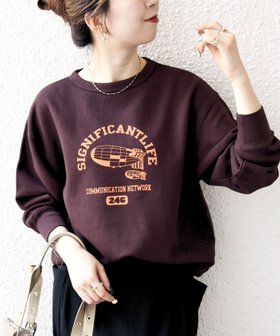 【シップス/SHIPS】の【SHIPS any別注】THE KNiTS 洗濯機可能 ロゴ プリント スウェット 大人の最旬トレンドファッション＆コーディネート founy(ファウニー) ファッション Fashion レディースファッション Fashion for Women トップス・カットソー Cut & Sew Tops ニット Knit Tops & Sweaters レディースパーカー・カジュアルフーディー Casual Hoodies & Sweatshirts スウェット・クルーネックトップス Sweatshirts & Crewnecks / Relaxed Fit Sweat Tops イラスト Illustration シンプル Simple, Minimal ジャケット Jacket, Outerwear スウェット / スエット Sweatshirt, Sweatwear スペシャル Special, Limited Edition トレンド Trend, Trending Now 定番 Standard, Basic Item プリント Print, Printed Pattern 別注 Limited Edition, Custom Order 2026年 2026 2026春夏・S/S Spring/Summer 2026 SS26 |ID:prp329100004979771