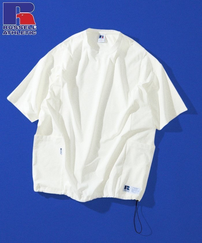 【フリークスストア/FREAK'S STORE】のRUSSEL ATHLETIC×FREAK S STORE 別注 ビッグシルエット ヘムコード サイドポケット Tシャツ 【限定展開】 大人の最旬トレンドファッション＆コーディネート founy(ファウニー) 　ファッション　Fashion　レディースファッション　Fashion for Women　トップス・カットソー　Cut & Sew Tops　シャツ・ブラウス・オフィスカジュアル　Elegant Blouses & Button-Ups　ロングTシャツ・Tシャツ　Longline T-Shirts & Tees　2026年　2026　2026春夏・S/S　Spring/Summer 2026 SS26　ビッグ　Big, Oversized　ポケット　Pocket, Pocket Detail　別注　Limited Edition, Custom Order　夏　Summer　S/S・春夏　SS, Spring/Summer, Warm Season　 other-1|ID: prp329100004979778 ipo3291000000037315128
