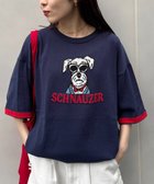 【チャオパニックティピー/CIAOPANIC TYPY】の【UNISEX】アニマル柄サマーニット袖切替し配色TEE 大人の最旬トレンドファッション＆コーディネート founy(ファウニー) ファッション Fashion レディースファッション Fashion for Women トップス・カットソー Cut & Sew Tops ニット Knit Tops & Sweaters アニマル Animal Print 切替 Switching, Contrast Panel サマー Summer, Summer Style サングラス Sunglasses, Shades ショート Short, Short Length シンプル Simple, Minimal スラックス Slacks, Dress Pants デニム Denim, Jeans Material ボトム Bottoms, Lower Wear モチーフ Motif, Design Theme ユニセックス Unisex, Genderless ロング Long, Long-Length ワイド Wide, Wide Fit おすすめ Recommended / Our Picks 犬 Dog thumbnail ネイビー|ID: prp329100004979779 ipo3291000000037315148