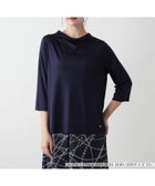 【レリアンプラスハウス/Leilian PLUS HOUSE】の【店頭人気】【ウォッシャブル】ドレープネックカットソー 大人の最旬トレンドファッション＆コーディネート founy(ファウニー) ファッション Fashion レディースファッション Fashion for Women トップス・カットソー Cut & Sew Tops カットソー・ベーシックTシャツ Cut-and-Sewn Tops / Stretch Tees & Basics なめらか Smooth, Silky Texture ウォッシャブル Machine Washable エレガント 上品 Elegant シルク Silk, 100% Silk シンプル Simple, Minimal ジャケット Jacket, Outerwear ドレープ Drape, Draping Fabric ポケット Pocket, Pocket Detail 人気 Popular, Best Seller 夏 Summer thumbnail ネイビー|ID: prp329100004979796 ipo3291000000037315257