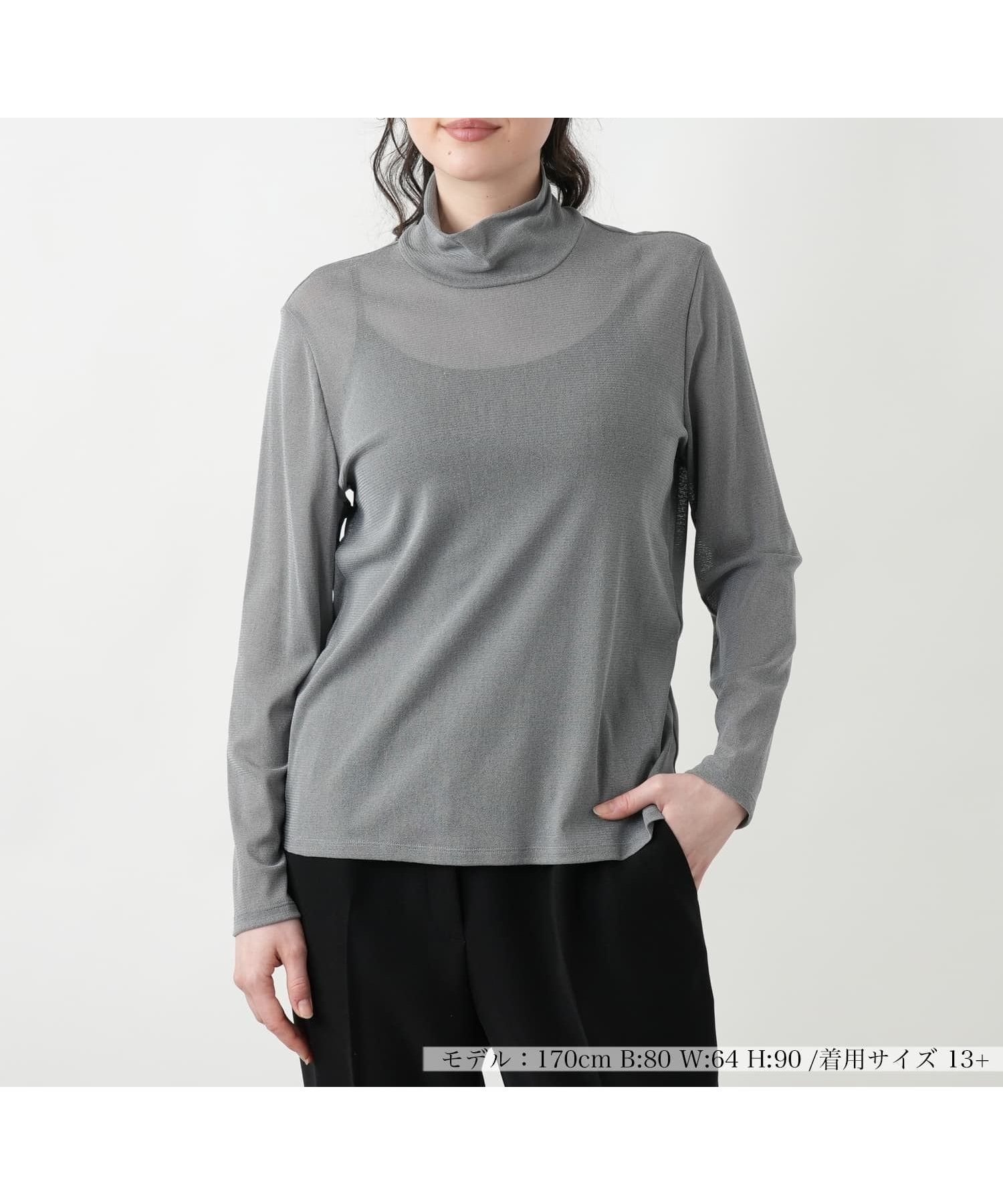 【レリアンプラスハウス/Leilian PLUS HOUSE】の【店頭人気】【ウォッシャブル】タートルネックプルオーバー インテリア・キッズ・メンズ・レディースファッション・服の通販 founy(ファウニー) 　ファッション　Fashion　レディースファッション　Fashion for Women　トップス・カットソー　Cut & Sew Tops　カジュアルプルオーバー・ニットトップス　Pullovers & Knit Tops / Casual Pullovers　タートルネック・ハイネックトップス　Turtlenecks & High-Neck Tops　インナー　Innerwear　ウォッシャブル　Machine Washable　カーディガン　Cardigan, Knitwear　シルク　Silk, 100% Silk　シンプル　Simple, Minimal　ジャケット　Jacket, Outerwear　タートルネック　Turtleneck, High Neck　デコルテ　Décolleté, Neckline　バランス　Balance, Style Balance　ポケット　Pocket, Pocket Detail　人気　Popular, Best Seller　夏　Summer　春　Spring　S/S・春夏　SS, Spring/Summer, Warm Season　グレー系|ID: prp329100004979797 ipo3291000000037315266