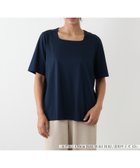 【レリアンプラスハウス/Leilian PLUS HOUSE】の【ウォッシャブル】スクエアネックカットソー 大人の最旬トレンドファッション＆コーディネート founy(ファウニー) ファッション Fashion レディースファッション Fashion for Women トップス・カットソー Cut & Sew Tops カットソー・ベーシックTシャツ Cut-and-Sewn Tops / Stretch Tees & Basics インナー Innerwear ウォッシャブル Machine Washable カットソー Cut and Sewn Top ジャケット Jacket, Outerwear スクエア Square, Square Shape デコルテ Décolleté, Neckline フロント Front, Front Design ベーシック Basic, Essential ポケット Pocket, Pocket Detail メタル Metal, Metal Parts エレガント 上品 Elegant thumbnail ネイビー|ID: prp329100004979799 ipo3291000000037315273