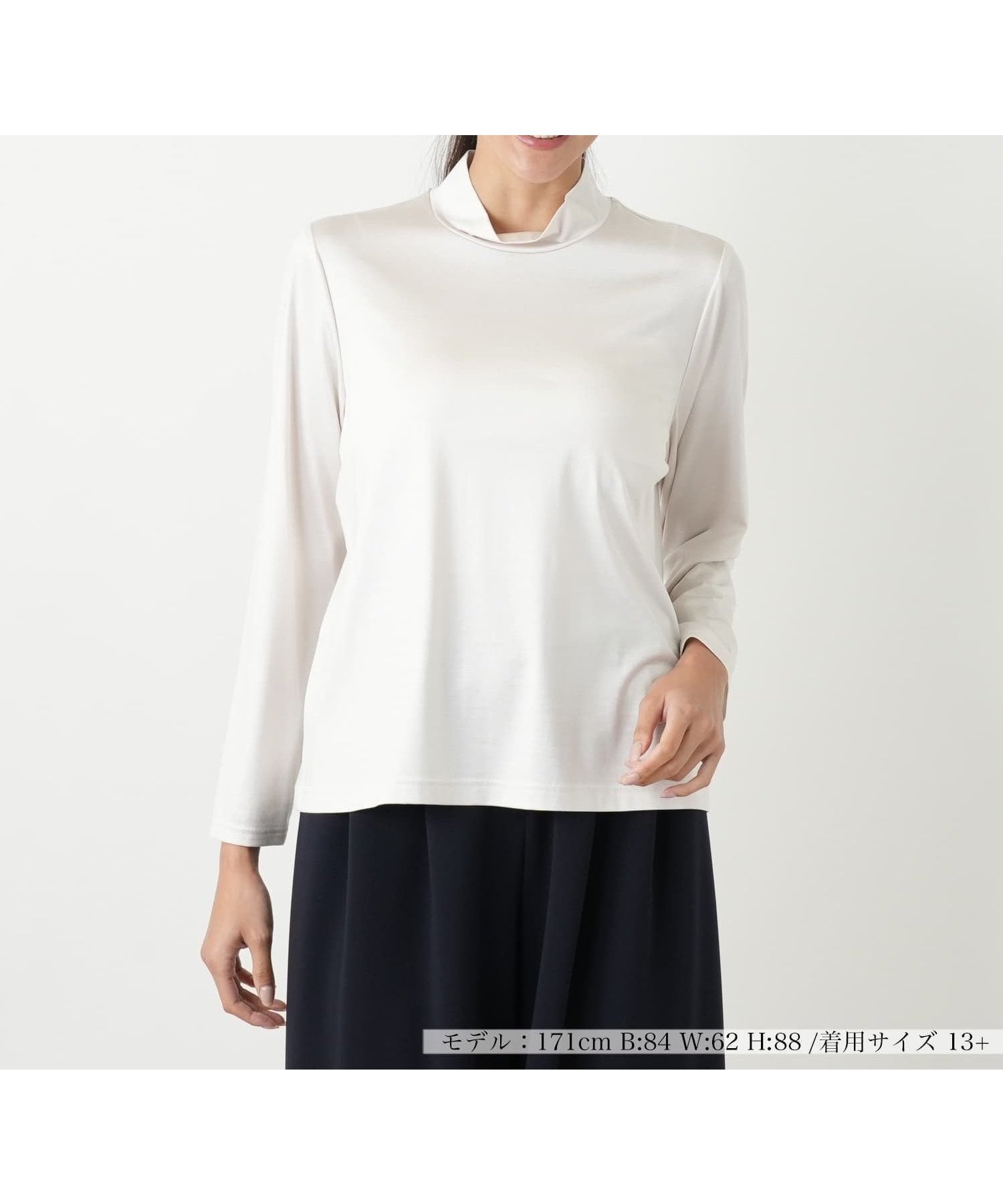 【レリアンプラスハウス/Leilian PLUS HOUSE】の【店舗人気】【ウォッシャブル】ハイネックカットソー インテリア・キッズ・メンズ・レディースファッション・服の通販 founy(ファウニー) 　ファッション　Fashion　レディースファッション　Fashion for Women　トップス・カットソー　Cut & Sew Tops　カットソー・ベーシックTシャツ　Cut-and-Sewn Tops / Stretch Tees & Basics　インナー　Innerwear　ウォッシャブル　Machine Washable　カーディガン　Cardigan, Knitwear　シンプル　Simple, Minimal　ジャケット　Jacket, Outerwear　ポケット　Pocket, Pocket Detail　人気　Popular, Best Seller　無地　Plain, Solid Color　秋　Autumn　長袖　Long Sleeve, Full Sleeve　アイボリー|ID: prp329100004979802 ipo3291000000037315292