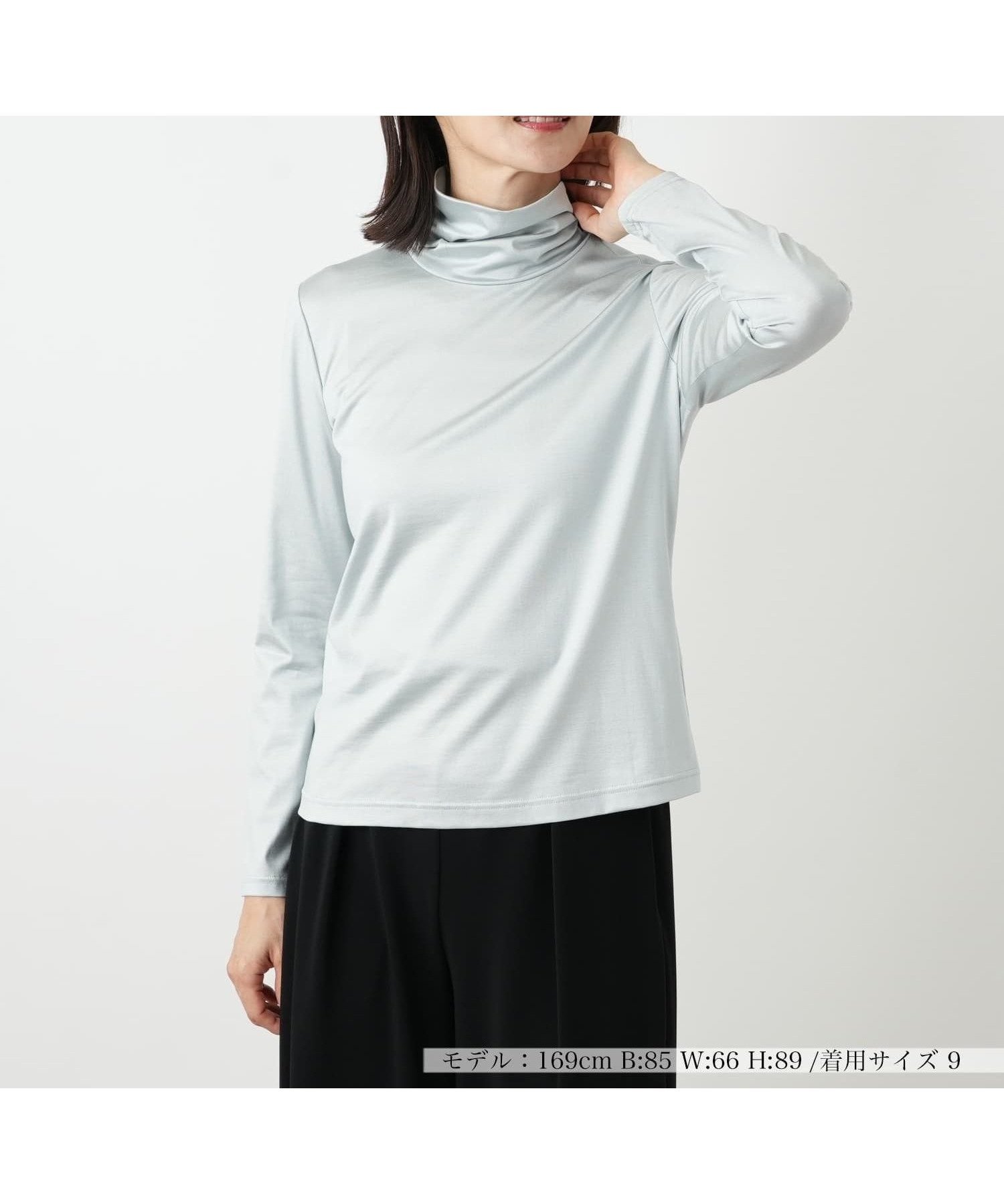 【レリアン/LEILIAN】のシルク混タートルネックカットソー インテリア・キッズ・メンズ・レディースファッション・服の通販 founy(ファウニー) 　ファッション　Fashion　レディースファッション　Fashion for Women　トップス・カットソー　Cut & Sew Tops　カットソー・ベーシックTシャツ　Cut-and-Sewn Tops / Stretch Tees & Basics　タートルネック・ハイネックトップス　Turtlenecks & High-Neck Tops　インナー　Innerwear　ウォッシャブル　Machine Washable　エレガント 上品　Elegant　カットソー　Cut and Sewn Top　シルク　Silk, 100% Silk　ジャケット　Jacket, Outerwear　フィット　Fit, Slim Fit　ポケット　Pocket, Pocket Detail　秋　Autumn　グリーン|ID: prp329100004979811 ipo3291000000037315342