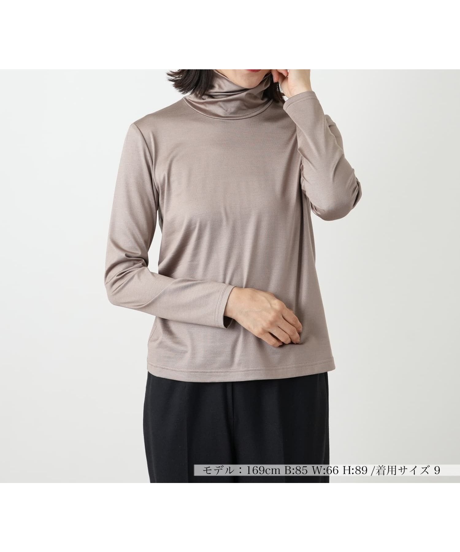 【レリアン/LEILIAN】のシルク混タートルネックカットソー インテリア・キッズ・メンズ・レディースファッション・服の通販 founy(ファウニー) 　ファッション　Fashion　レディースファッション　Fashion for Women　トップス・カットソー　Cut & Sew Tops　カットソー・ベーシックTシャツ　Cut-and-Sewn Tops / Stretch Tees & Basics　タートルネック・ハイネックトップス　Turtlenecks & High-Neck Tops　インナー　Innerwear　ウォッシャブル　Machine Washable　エレガント 上品　Elegant　カットソー　Cut and Sewn Top　シルク　Silk, 100% Silk　ジャケット　Jacket, Outerwear　フィット　Fit, Slim Fit　ポケット　Pocket, Pocket Detail　秋　Autumn　ブラウン|ID: prp329100004979811 ipo3291000000037315345