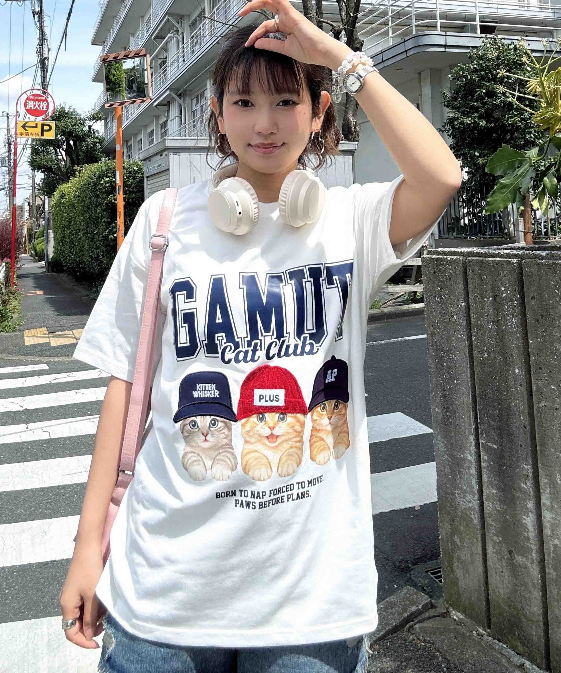 【アズノウアズ プラス/AS KNOW AS plus】の0【UNISEX ITEM】『ゆったりサイズ』リアル猫プリント おめかし半袖Tシャツ 大人の最旬トレンドファッション＆コーディネート founy(ファウニー) 　ファッション　Fashion　レディースファッション　Fashion for Women　トップス・カットソー　Cut & Sew Tops　シャツ・ブラウス・オフィスカジュアル　Elegant Blouses & Button-Ups　ロングTシャツ・Tシャツ　Longline T-Shirts & Tees　アニマル　Animal Print　ガーリー　Girly, Feminine Style　キャップ　Cap, Baseball Cap　シンプル　Simple, Minimal　ネコ　Cat, Feline Motif　猫　Cat, Kitty　フロント　Front, Front Design　プリント　Print, Printed Pattern　ボトム　Bottoms, Lower Wear　半袖　Short Sleeve, Half Sleeve　帽子　Hat, Headwear　ユニセックス　Unisex, Genderless　リアル　Real, Realistic　再入荷　Restock / Back in Stock　おすすめ　Recommended / Our Picks　 other-1|ID: prp329100004979817 ipo3291000000037315369