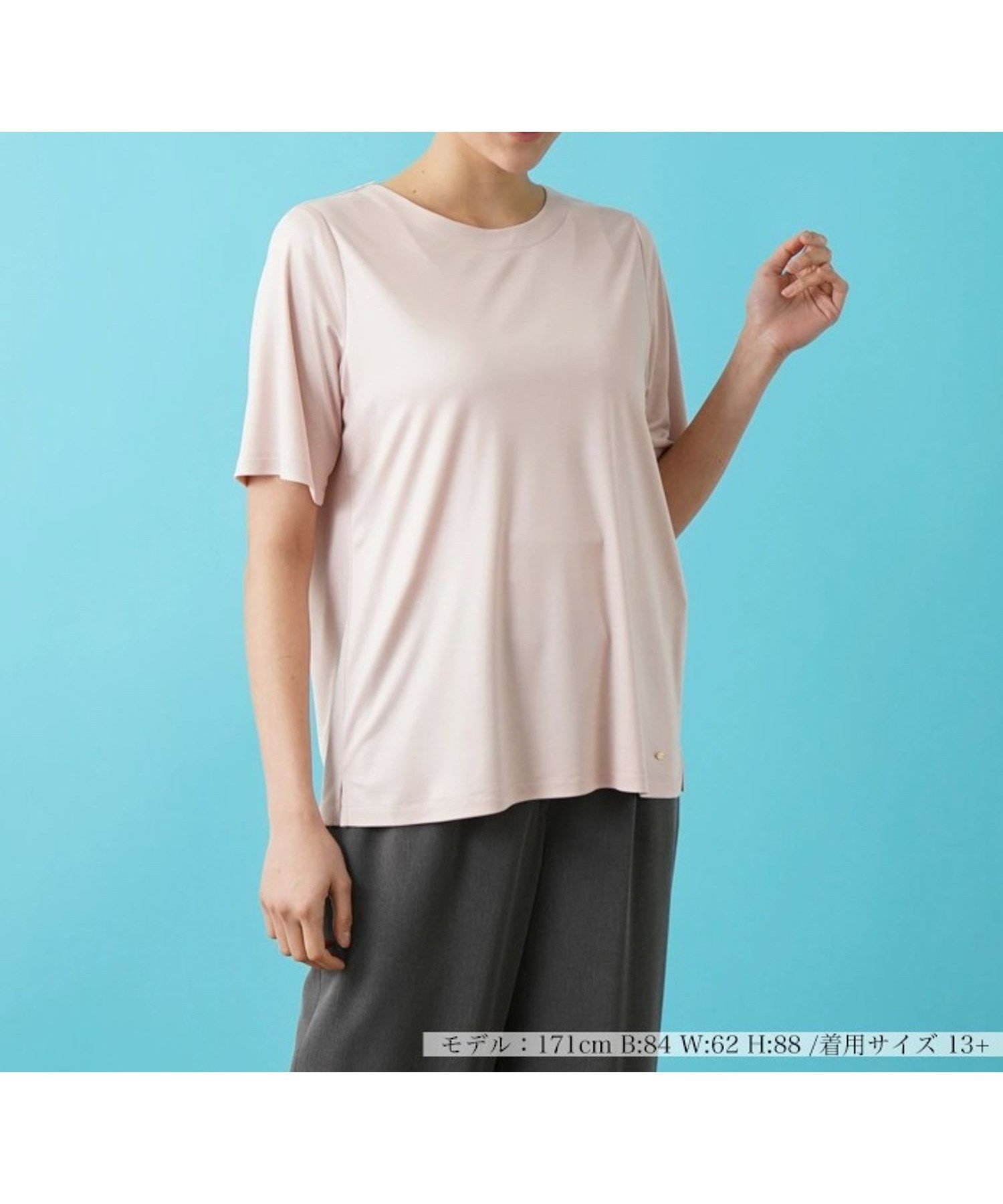 【レリアンプラスハウス/Leilian PLUS HOUSE】のシルク100%半袖カットソー インテリア・キッズ・メンズ・レディースファッション・服の通販 founy(ファウニー) 　ファッション　Fashion　レディースファッション　Fashion for Women　トップス・カットソー　Cut & Sew Tops　カットソー・ベーシックTシャツ　Cut-and-Sewn Tops / Stretch Tees & Basics　インナー　Innerwear　ウォッシャブル　Machine Washable　カットソー　Cut and Sewn Top　シルク　Silk, 100% Silk　シンプル　Simple, Minimal　ジャケット　Jacket, Outerwear　フィット　Fit, Slim Fit　プレーン　Plain, Simple　ポケット　Pocket, Pocket Detail　リラックス　Relax, Relaxed Fit　ループ　Loop, Loop Knit　エレガント 上品　Elegant　半袖　Short Sleeve, Half Sleeve　夏　Summer　ピンク|ID: prp329100004979830 ipo3291000000037315425