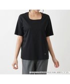【レリアンプラスハウス/Leilian PLUS HOUSE】のスクエアネックTシャツ 大人の最旬トレンドファッション＆コーディネート founy(ファウニー) ファッション Fashion レディースファッション Fashion for Women トップス・カットソー Cut & Sew Tops シャツ・ブラウス・オフィスカジュアル Elegant Blouses & Button-Ups ロングTシャツ・Tシャツ Longline T-Shirts & Tees インナー Innerwear ウォッシャブル Machine Washable カットソー Cut and Sewn Top シンプル Simple, Minimal ジーンズ Jeans, Denim Pants スクエア Square, Square Shape デコルテ Décolleté, Neckline ポケット Pocket, Pocket Detail 秋 Autumn thumbnail ブラック|ID: prp329100004979833 ipo3291000000037315436
