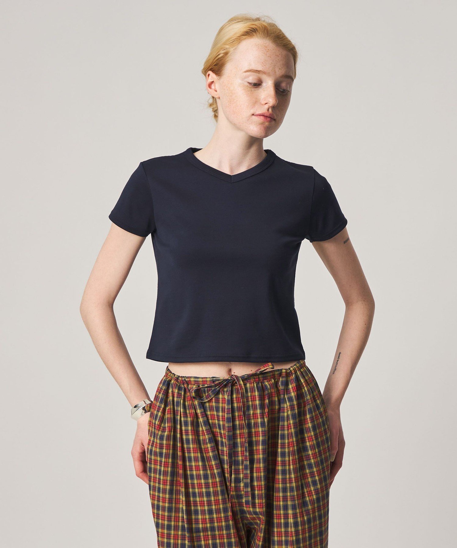 【ビューティ&ユース ユナイテッドアローズ/BEAUTY&YOUTH / UNITED ARROWS】のSteven Alan コットン フライス Tシャツ インテリア・キッズ・メンズ・レディースファッション・服の通販 founy(ファウニー) 　ファッション　Fashion　レディースファッション　Fashion for Women　トップス・カットソー　Cut & Sew Tops　シャツ・ブラウス・オフィスカジュアル　Elegant Blouses & Button-Ups　ロングTシャツ・Tシャツ　Longline T-Shirts & Tees　おすすめ　Recommended / Our Picks　アメリカン　American Style　コンパクト　Compact, Small Size　シンプル　Simple, Minimal　ニューヨーク　New York, NYC Style　NAVY|ID: prp329100004979848 ipo3291000000037315504