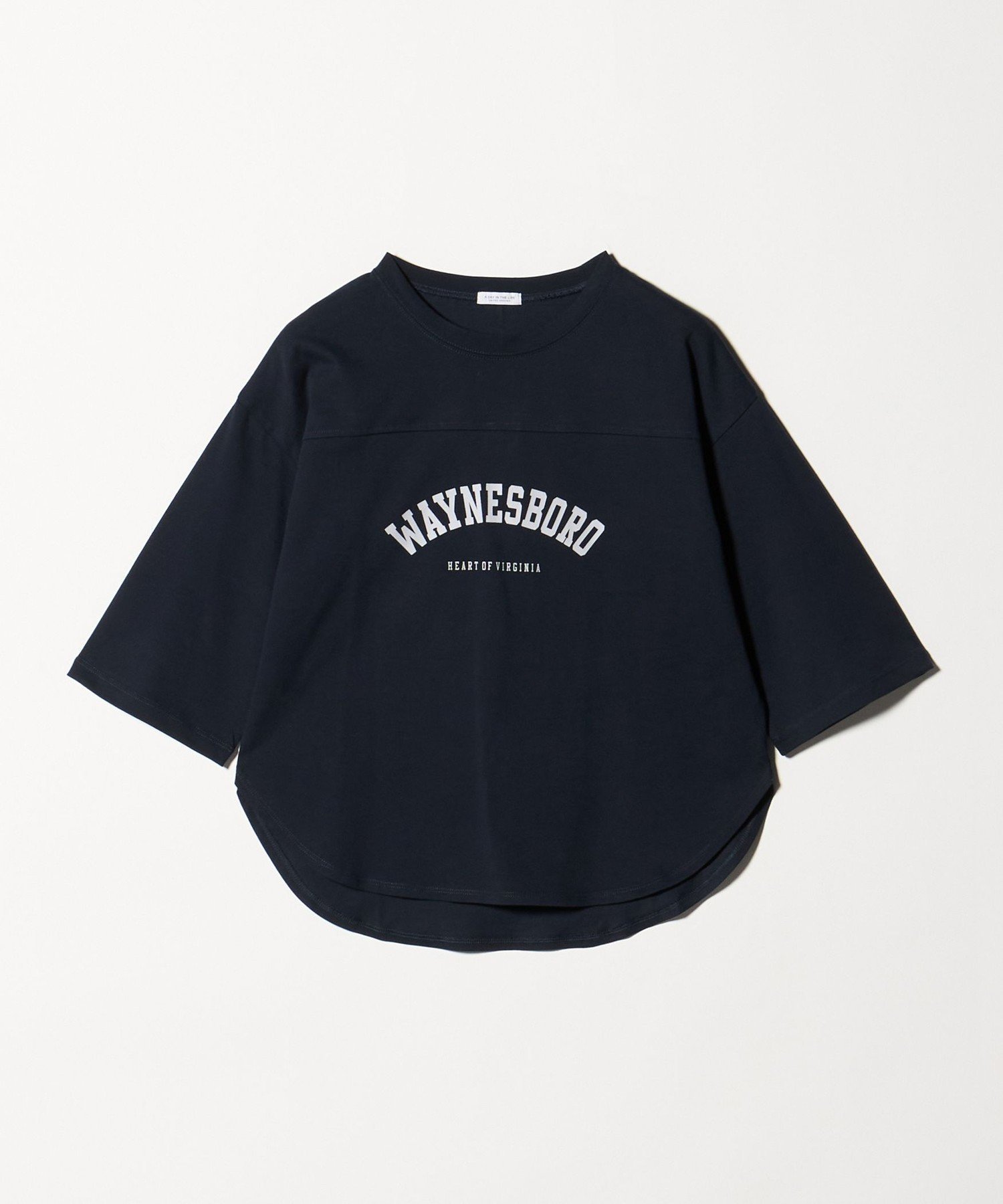 【ユナイテッドアローズ/UNITED ARROWS】のプリント フットボールT 7分袖 A DAY IN THE LIFE インテリア・キッズ・メンズ・レディースファッション・服の通販 founy(ファウニー) 　ファッション　Fashion　レディースファッション　Fashion for Women　トップス・カットソー　Cut & Sew Tops　スラックス　Slacks, Dress Pants　トレンド　Trend, Trending Now　定番　Standard, Basic Item　バランス　Balance, Style Balance　プリント　Print, Printed Pattern　無地　Plain, Solid Color　ヨーク　Yoke, Yoke Design　ワイド　Wide, Wide Fit　アウトレット　Outlet / Clearance　ビジネス 仕事 通勤　Business / Work / Commuting　NAVY|ID: prp329100004979858 ipo3291000000037315546