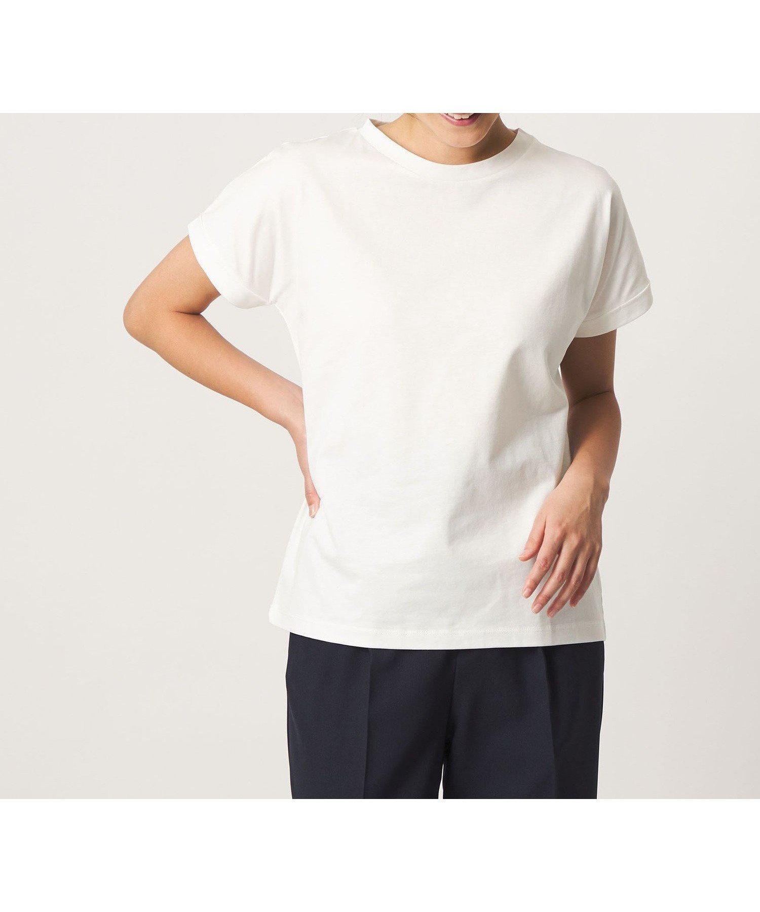 【ユナイテッドアローズ/UNITED ARROWS】のテンジク クルーネック Tシャツ A DAY IN THE LIFE インテリア・キッズ・メンズ・レディースファッション・服の通販 founy(ファウニー) 　ファッション　Fashion　レディースファッション　Fashion for Women　トップス・カットソー　Cut & Sew Tops　シャツ・ブラウス・オフィスカジュアル　Elegant Blouses & Button-Ups　ロングTシャツ・Tシャツ　Longline T-Shirts & Tees　インナー　Innerwear　シンプル　Simple, Minimal　ジャケット　Jacket, Outerwear　トレンド　Trend, Trending Now　バランス　Balance, Style Balance　ベーシック　Basic, Essential　ボーダー　Border, Stripe　半袖　Short Sleeve, Half Sleeve　アウトレット　Outlet / Clearance　夏　Summer　エレガント 上品　Elegant　ビジネス 仕事 通勤　Business / Work / Commuting　OFF WHITE|ID: prp329100004979862 ipo3291000000037315561