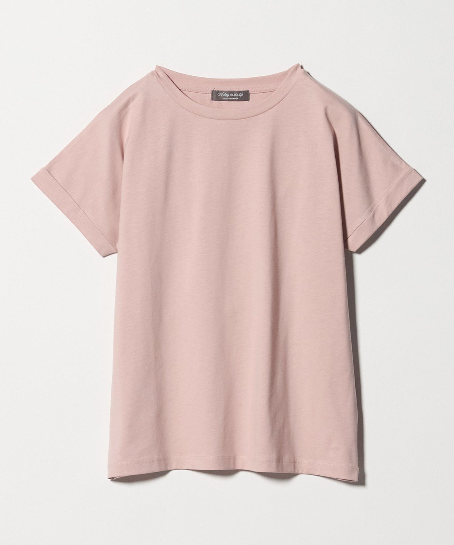 【ユナイテッドアローズ/UNITED ARROWS】のテンジク クルーネック Tシャツ A DAY IN THE LIFE インテリア・キッズ・メンズ・レディースファッション・服の通販 founy(ファウニー) 　ファッション　Fashion　レディースファッション　Fashion for Women　トップス・カットソー　Cut & Sew Tops　シャツ・ブラウス・オフィスカジュアル　Elegant Blouses & Button-Ups　ロングTシャツ・Tシャツ　Longline T-Shirts & Tees　インナー　Innerwear　シンプル　Simple, Minimal　ジャケット　Jacket, Outerwear　トレンド　Trend, Trending Now　バランス　Balance, Style Balance　ベーシック　Basic, Essential　ボーダー　Border, Stripe　半袖　Short Sleeve, Half Sleeve　アウトレット　Outlet / Clearance　夏　Summer　エレガント 上品　Elegant　ビジネス 仕事 通勤　Business / Work / Commuting　LT.PINK|ID: prp329100004979862 ipo3291000000037315563