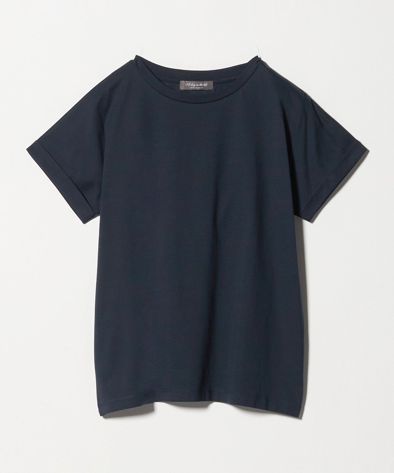 【ユナイテッドアローズ/UNITED ARROWS】のテンジク クルーネック Tシャツ A DAY IN THE LIFE インテリア・キッズ・メンズ・レディースファッション・服の通販 founy(ファウニー) 　ファッション　Fashion　レディースファッション　Fashion for Women　トップス・カットソー　Cut & Sew Tops　シャツ・ブラウス・オフィスカジュアル　Elegant Blouses & Button-Ups　ロングTシャツ・Tシャツ　Longline T-Shirts & Tees　インナー　Innerwear　シンプル　Simple, Minimal　ジャケット　Jacket, Outerwear　トレンド　Trend, Trending Now　バランス　Balance, Style Balance　ベーシック　Basic, Essential　ボーダー　Border, Stripe　半袖　Short Sleeve, Half Sleeve　アウトレット　Outlet / Clearance　夏　Summer　エレガント 上品　Elegant　ビジネス 仕事 通勤　Business / Work / Commuting　NAVY|ID: prp329100004979862 ipo3291000000037315564