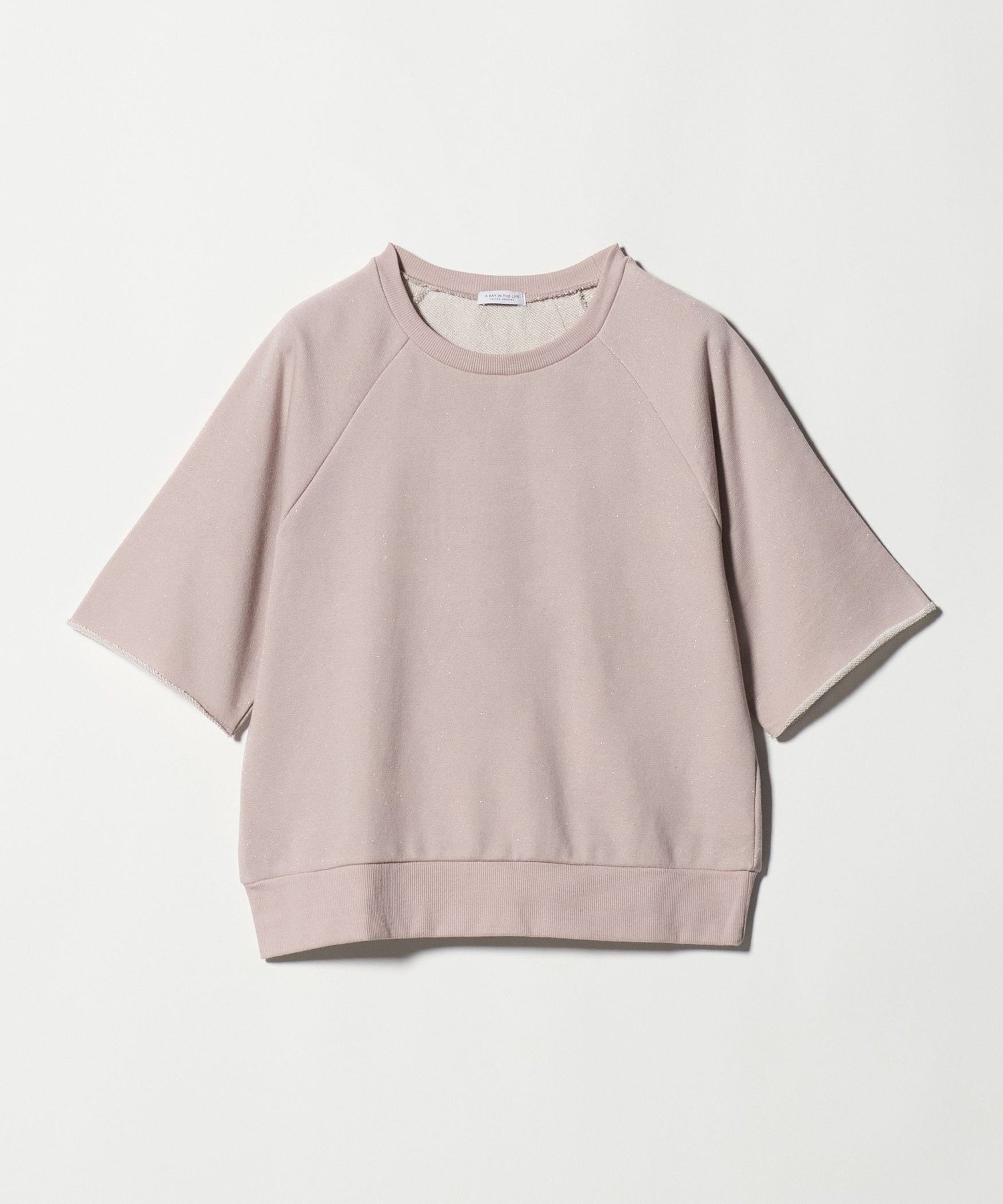 【ユナイテッドアローズ/UNITED ARROWS】のラメ ウラケ ハーフスリーブスウェット A DAY IN THE LIFE インテリア・キッズ・メンズ・レディースファッション・服の通販 founy(ファウニー) 　ファッション　Fashion　レディースファッション　Fashion for Women　トップス・カットソー　Cut & Sew Tops　レディースパーカー・カジュアルフーディー　Casual Hoodies & Sweatshirts　スウェット・クルーネックトップス　Sweatshirts & Crewnecks / Relaxed Fit Sweat Tops　春　Spring　スウェット / スエット　Sweatshirt, Sweatwear　スラックス　Slacks, Dress Pants　スリーブ　Sleeve, Long Sleeve / Short Sleeve　タンク　Tank Top, Sleeveless Top　デニム　Denim, Jeans Material　トレンド　Trend, Trending Now　バランス　Balance, Style Balance　半袖　Short Sleeve, Half Sleeve　ロング　Long, Long-Length　S/S・春夏　SS, Spring/Summer, Warm Season　アウトレット　Outlet / Clearance　おすすめ　Recommended / Our Picks　夏　Summer　エレガント 上品　Elegant　ビジネス 仕事 通勤　Business / Work / Commuting　LT.PINK|ID: prp329100004979865 ipo3291000000037315586