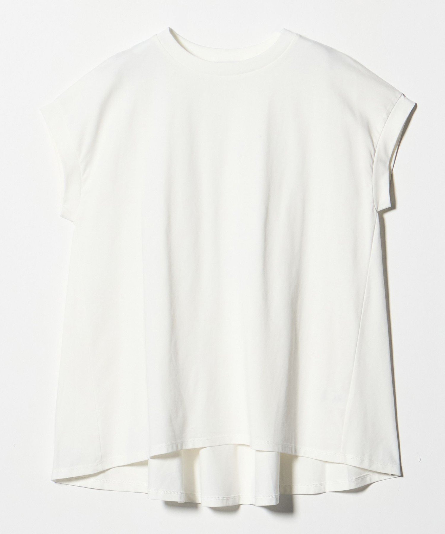 【ユナイテッドアローズ/UNITED ARROWS】のプレーティングテンジク フレア フレンチスリーブTシャツ -接触冷感・UVカット・吸水速乾- A DAY IN THE LIFE インテリア・キッズ・メンズ・レディースファッション・服の通販 founy(ファウニー) 　ファッション　Fashion　レディースファッション　Fashion for Women　トップス・カットソー　Cut & Sew Tops　シャツ・ブラウス・オフィスカジュアル　Elegant Blouses & Button-Ups　ロングTシャツ・Tシャツ　Longline T-Shirts & Tees　カットソー　Cut and Sewn Top　吸水　Absorbent, Quick-Dry　シンプル　Simple, Minimal　スリーブ　Sleeve, Long Sleeve / Short Sleeve　トレンド　Trend, Trending Now　定番　Standard, Basic Item　人気　Popular, Best Seller　バランス　Balance, Style Balance　パターン　Pattern, Design Print　フレア　Flare, Flared　フレンチ　French, French Style　ワイド　Wide, Wide Fit　アウトレット　Outlet / Clearance　おすすめ　Recommended / Our Picks　ビジネス 仕事 通勤　Business / Work / Commuting　OFF WHITE|ID: prp329100004979873 ipo3291000000037315626