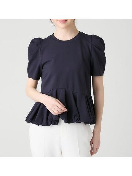 【セルフォード/CELFORD】の【洗える】【WEB・一部店舗限定カラー】バルーンヘムアシンメトリーポンチトップス インテリア・キッズ・メンズ・レディースファッション・服の通販 founy(ファウニー) 　ファッション　Fashion　レディースファッション　Fashion for Women　トップス・カットソー　Cut & Sew Tops　ウェーブ　Wavy Pattern　洗える　Machine Washable　ストレッチ　Stretch, Stretchy Fabric　ストレート　Straight, Straight Cut　スマート　Smart, Elegant　バルーン　Balloon, Balloon Silhouette　フォルム　Silhouette, Form　プレート　Plate, Dish　ペプラム　Peplum, Flared Hem　おすすめ　Recommended / Our Picks　DNVY[090]|ID: prp329100004979874 ipo3291000000037315635