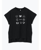 【ルディックパーク/LUDIC PARK】のドックイラストTシャツ 大人の最旬トレンドファッション＆コーディネート founy(ファウニー) ファッション Fashion レディースファッション Fashion for Women トップス・カットソー Cut & Sew Tops シャツ・ブラウス・オフィスカジュアル Elegant Blouses & Button-Ups ロングTシャツ・Tシャツ Longline T-Shirts & Tees おすすめ Recommended / Our Picks イラスト Illustration デニム Denim, Jeans Material 犬 Dog thumbnail 黒|ID: prp329100004979877 ipo3291000000037315648