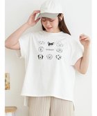 【ルディックパーク/LUDIC PARK】のドックイラストTシャツ 大人の最旬トレンドファッション＆コーディネート founy(ファウニー) ファッション Fashion レディースファッション Fashion for Women トップス・カットソー Cut & Sew Tops シャツ・ブラウス・オフィスカジュアル Elegant Blouses & Button-Ups ロングTシャツ・Tシャツ Longline T-Shirts & Tees おすすめ Recommended / Our Picks イラスト Illustration デニム Denim, Jeans Material 犬 Dog thumbnail オフホワイト|ID: prp329100004979877 ipo3291000000037315649