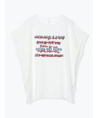 【ルディックパーク/LUDIC PARK】のレイヤーメッセージTシャツ 大人の最旬トレンドファッション＆コーディネート founy(ファウニー) ファッション Fashion レディースファッション Fashion for Women トップス・カットソー Cut & Sew Tops シャツ・ブラウス・オフィスカジュアル Elegant Blouses & Button-Ups ロングTシャツ・Tシャツ Longline T-Shirts & Tees おすすめ Recommended / Our Picks キャミソール Camisole, Spaghetti Strap Top デニム Denim, Jeans Material プリント Print, Printed Pattern thumbnail オフホワイト|ID: prp329100004979879 ipo3291000000037315658