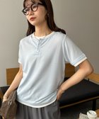 【ディスコート/Discoat】のヘンリー配色半袖プルオーバー スカイブルー|ID: prp329100004979899 ipo3291000000037315737
