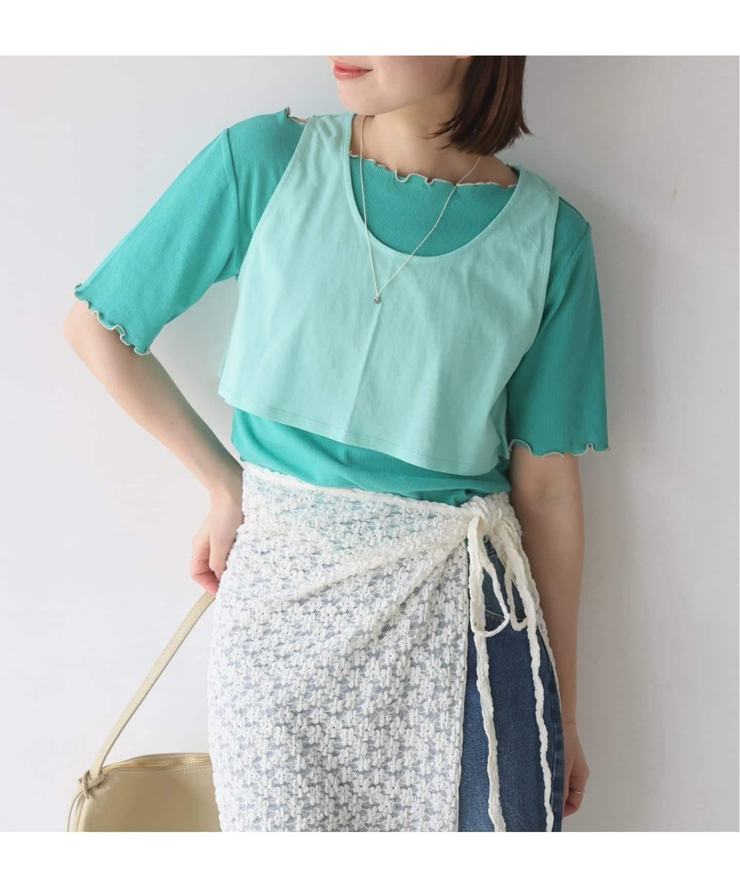 【スローブ イエナ/SLOBE IENA】の《シリーズあり》シアーリブメロートップス インテリア・キッズ・メンズ・レディースファッション・服の通販 founy(ファウニー) 　ファッション　Fashion　レディースファッション　Fashion for Women　トップス・カットソー　Cut & Sew Tops　2026年　2026　2026春夏・S/S　Spring/Summer 2026 SS26　インナー　Innerwear　カーディガン　Cardigan, Knitwear　ジャケット　Jacket, Outerwear　テレコ　Ribbed, Rib Stitch　デニム　Denim, Jeans Material　バランス　Balance, Style Balance　ベーシック　Basic, Essential　グリーン|ID: prp329100004979903 ipo3291000000037315751