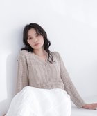 【ナチュラル ビューティー ベーシック/NATURAL BEAUTY BASIC】のクロシェニットカーディガン 大人の最旬トレンドファッション＆コーディネート founy(ファウニー) ファッション Fashion レディースファッション Fashion for Women トップス・カットソー Cut & Sew Tops ニット Knit Tops & Sweaters カーディガン・羽織り Layered Style Cardigans カーディガン Cardigan, Knitwear クロシェ Crochet, Knitted Lace クロップド Cropped, Short Length スカラップ Scallop, Scalloped Edge フェミニン Feminine, Girly 羽織 Haori, Light Jacket thumbnail ベージュ|ID: prp329100004979934 ipo3291000000037315880