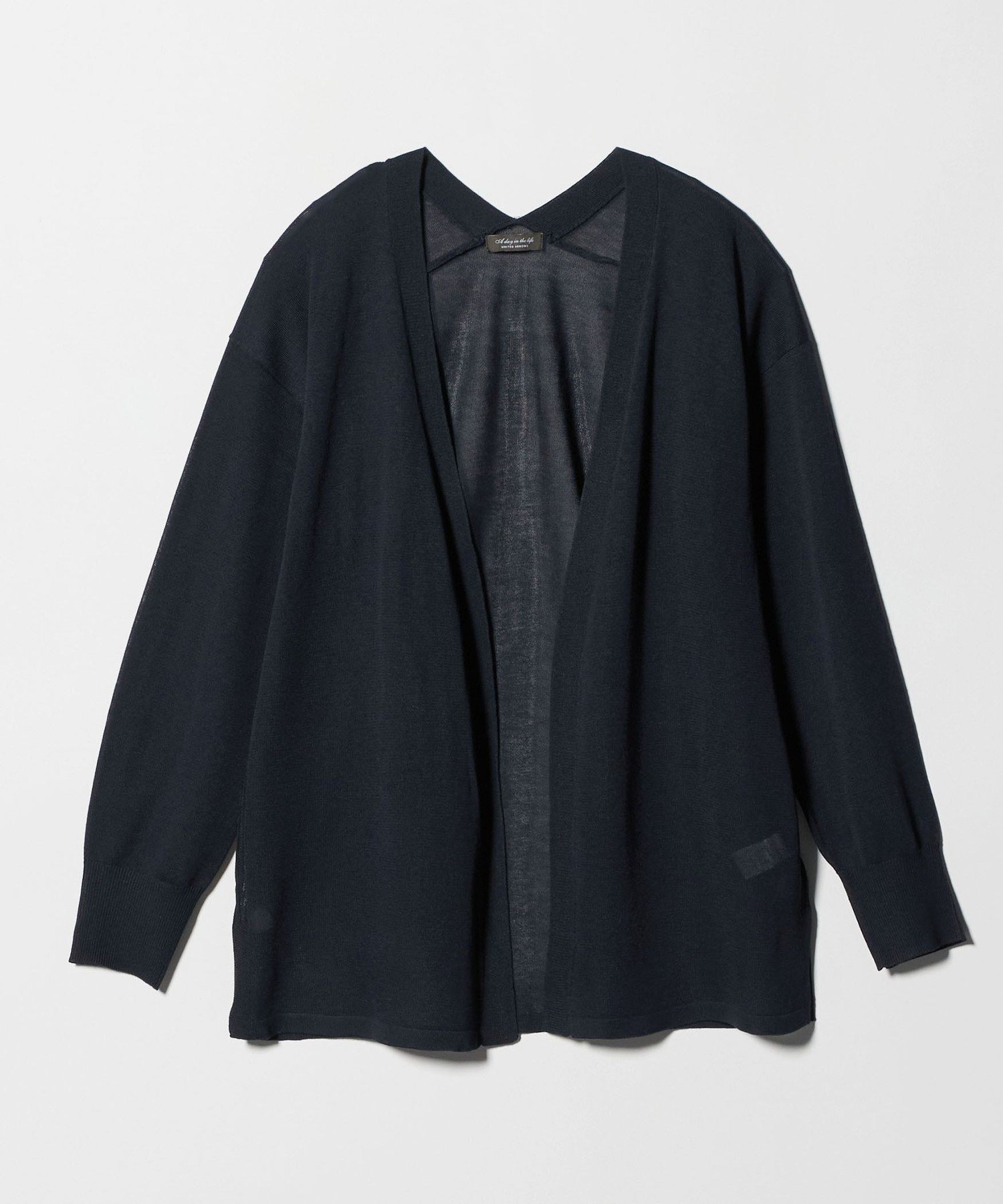【ユナイテッドアローズ/UNITED ARROWS】のハイツイスト ノーボタン ミドルカーディガン -ウォッシャブル- A DAY IN THE LIFE インテリア・キッズ・メンズ・レディースファッション・服の通販 founy(ファウニー) 　ファッション　Fashion　レディースファッション　Fashion for Women　トップス・カットソー　Cut & Sew Tops　カーディガン・羽織り　Layered Style Cardigans　ウォッシャブル　Machine Washable　春　Spring　カーディガン　Cardigan, Knitwear　シンプル　Simple, Minimal　タンク　Tank Top, Sleeveless Top　ツイスト　Tweed, Tweed Fabric　トレンド　Trend, Trending Now　バランス　Balance, Style Balance　ブライト　Bright, Shiny　ミドル　Middle Length, Mid Height　リラックス　Relax, Relaxed Fit　S/S・春夏　SS, Spring/Summer, Warm Season　アウトレット　Outlet / Clearance　夏　Summer　ビジネス 仕事 通勤　Business / Work / Commuting　NAVY|ID: prp329100004979937 ipo3291000000037315901