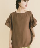 【アイテムズアーバンリサーチ/ITEMS URBAN RESEARCH】の袖フリルブラウス 大人の最旬トレンドファッション＆コーディネート founy(ファウニー) ファッション Fashion レディースファッション Fashion for Women トップス・カットソー Cut & Sew Tops シャツ・ブラウス・オフィスカジュアル Elegant Blouses & Button-Ups 2026年 2026 2026春夏・S/S Spring/Summer 2026 SS26 ショルダー Shoulder, Shoulder Strap ドロップ Drop Shoulder, Dropped Style バランス Balance, Style Balance フリル Frill, Ruffle エレガント 上品 Elegant 夏 Summer S/S・春夏 SS, Spring/Summer, Warm Season thumbnail ブラウン|ID: prp329100004979939 ipo3291000000037315907
