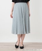 【レリアン/LEILIAN】の幾何学柄プリーツミディスカート カーキ|ID: prp329100004979989 ipo3291000000037316106