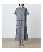 【マーコート/MARcourt】のMidiUmi シアサッカーチェックスカート 大人の最旬トレンドファッション＆コーディネート founy(ファウニー) ファッション Fashion レディースファッション Fashion for Women スカート Skirts サッカー Seersucker, Summer Fabric シンプル Simple, Minimal チェック Check, Plaid, Tartan フレア Flare, Flared ボックス Boxy, Box Shape ポケット Pocket, Pocket Detail ルーズ Loose, Oversized ロング Long, Long-Length ワイド Wide, Wide Fit thumbnail ネイビーチェック|ID: prp329100004980042 ipo3291000000037316292