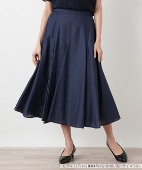 【レリアンプラスハウス/Leilian PLUS HOUSE】のフレアスカート 大人の最旬トレンドファッション＆コーディネート founy(ファウニー) ファッション Fashion レディースファッション Fashion for Women スカート Skirts Aライン・フレアスカート A-Line & Flared Skirts ウォッシャブル Machine Washable カットソー Cut and Sewn Top シンプル Simple, Minimal フレア Flare, Flared ポケット Pocket, Pocket Detail エレガント 上品 Elegant 夏 Summer 無地 Plain, Solid Color |ID:prp329100004980057