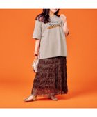 【グローバルワーク/GLOBAL WORK】のしゅりプロデュース/ロゴT チュールスカートセット/498317 大人の最旬トレンドファッション＆コーディネート founy(ファウニー) ファッション Fashion レディースファッション Fashion for Women スカート Skirts ウェーブ Wavy Pattern ヴィンテージ Vintage Style サンダル Sandals, Summer Shoes スリット Slit, Slit Detail トレンド Trend, Trending Now フェミニン Feminine, Girly プリーツ Pleats, Pleated ペチコート Petticoat, Underskirt ポインテッド Pointed Toe, Sharp Toe ワーク Workwear, Utility Style thumbnail グレージュ*ブラウン51|ID: prp329100004980068 ipo3291000000037316378