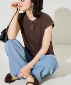 【フリークスストア/FREAK'S STORE】の限定展開 スナップボタン ヘンリー リブ フレンチ スリーブ トップス 大人の最旬トレンドファッション＆コーディネート founy(ファウニー) ファッション Fashion レディースファッション Fashion for Women トップス・カットソー Cut & Sew Tops 2026年 2026 2026春夏・S/S Spring/Summer 2026 SS26 ストレッチ Stretch, Stretchy Fabric スリーブ Sleeve, Long Sleeve / Short Sleeve トレンド Trend, Trending Now バランス Balance, Style Balance フィット Fit, Slim Fit フレンチ French, French Style 夏 Summer S/S・春夏 SS, Spring/Summer, Warm Season thumbnail ブラウン|ID: prp329100004980097 ipo3291000000037316537