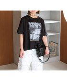 【スタディオ クリップ/studio CLIP】の【MINAKO企画】ポンチョフォトTシャツ 大人の最旬トレンドファッション＆コーディネート founy(ファウニー) ファッション Fashion レディースファッション Fashion for Women アウター Coat / Outerwear Collection ポンチョ・ケープコート Ponchos & Capes トップス・カットソー Cut & Sew Tops シャツ・ブラウス・オフィスカジュアル Elegant Blouses & Button-Ups ロングTシャツ・Tシャツ Longline T-Shirts & Tees おすすめ Recommended / Our Picks スリット Slit, Slit Detail thumbnail ブラック19|ID: prp329100004980098 ipo3291000000037316550