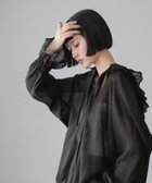 【ローリーズファーム/LOWRYS FARM】のフリルフードシャツ 大人の最旬トレンドファッション＆コーディネート founy(ファウニー) ファッション Fashion レディースファッション Fashion for Women トップス・カットソー Cut & Sew Tops シャツ・ブラウス・オフィスカジュアル Elegant Blouses & Button-Ups おすすめ Recommended / Our Picks インナー Innerwear キャミソール Camisole, Spaghetti Strap Top シアー Sheer, See-Through スウェット / スエット Sweatshirt, Sweatwear フリル Frill, Ruffle 夏 Summer thumbnail ブラックレース|ID: prp329100004980100 ipo3291000000037316566