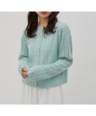 【ディスコート/Discoat】の【umm.】アイレットフリルニットカーディガン 大人の最旬トレンドファッション＆コーディネート founy(ファウニー) ファッション Fashion レディースファッション Fashion for Women トップス・カットソー Cut & Sew Tops ニット Knit Tops & Sweaters カーディガン・羽織り Layered Style Cardigans 2026年 2026 2026春夏・S/S Spring/Summer 2026 SS26 おすすめ Recommended / Our Picks アイレット Eyelet Lace カーディガン Cardigan, Knitwear キャミソール Camisole, Spaghetti Strap Top コンパクト Compact, Small Size スカラップ Scallop, Scalloped Edge ミドル Middle Length, Mid Height ワイド Wide, Wide Fit エレガント 上品 Elegant 夏 Summer 春 Spring S/S・春夏 SS, Spring/Summer, Warm Season thumbnail サックスブルー|ID: prp329100004980104 ipo3291000000037316587