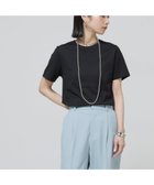 【ナノ ユニバース/nano universe】のAnti Soaked 汗染み防止クルーネックTシャツ 大人の最旬トレンドファッション＆コーディネート founy(ファウニー) ファッション Fashion レディースファッション Fashion for Women トップス・カットソー Cut & Sew Tops シャツ・ブラウス・オフィスカジュアル Elegant Blouses & Button-Ups ロングTシャツ・Tシャツ Longline T-Shirts & Tees 今季 This Season, Current Season 吸水 Absorbent, Quick-Dry スリット Slit, Slit Detail 定番 Standard, Basic Item 人気 Popular, Best Seller フロント Front, Front Design ベーシック Basic, Essential 再入荷 Restock / Back in Stock エレガント 上品 Elegant 2026年 2026 2026春夏・S/S Spring/Summer 2026 SS26 thumbnail ブラック|ID: prp329100004980107 ipo3291000000037316609