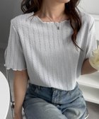 【ラナン/Ranan】のRanan/透かし柄メロー配色Tシャツ 大人の最旬トレンドファッション＆コーディネート founy(ファウニー) ファッション Fashion レディースファッション Fashion for Women トップス・カットソー Cut & Sew Tops シャツ・ブラウス・オフィスカジュアル Elegant Blouses & Button-Ups ロングTシャツ・Tシャツ Longline T-Shirts & Tees 春 Spring カットソー Cut and Sewn Top 透かし Cut-Out, Lacework ティアードスカート Tiered Skirt, Flounced Skirt トレンド Trend, Trending Now バランス Balance, Style Balance バルーン Balloon, Balloon Silhouette ベーシック Basic, Essential ポケット Pocket, Pocket Detail 半袖 Short Sleeve, Half Sleeve ワンポイント One Point, Statement Accent S/S・春夏 SS, Spring/Summer, Warm Season 夏 Summer thumbnail BUGR|ID: prp329100004980113 ipo3291000000037316746