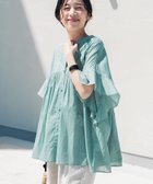 【アーバンリサーチ ドアーズ/URBAN RESEARCH DOORS】の『WEB/一部店舗限定カラー』コットンボイルピンタックフレアスリーブブラウス ブルー|ID: prp329100004980118 ipo3291000000037316768