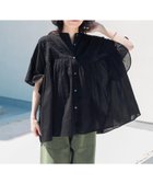 【アーバンリサーチ ドアーズ/URBAN RESEARCH DOORS】の『WEB/一部店舗限定カラー』コットンボイルピンタックフレアスリーブブラウス ブラック|ID: prp329100004980118 ipo3291000000037316769