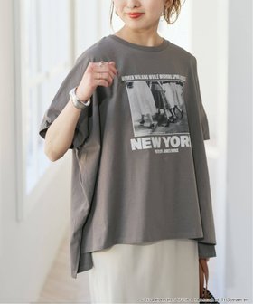 【スピック&スパン/Spick & Span】の《追加》GOOD ROCK SPEED LPC 別注フォトドルマンTシャツ 2 大人の最旬トレンドファッション＆コーディネート founy(ファウニー) ファッション Fashion レディースファッション Fashion for Women トップス・カットソー Cut & Sew Tops シャツ・ブラウス・オフィスカジュアル Elegant Blouses & Button-Ups ロングTシャツ・Tシャツ Longline T-Shirts & Tees ヴィンテージ Vintage Style グラフィック Graphic, Graphic Design コレクション Collection, Seasonal Line スマート Smart, Elegant 雑誌 Magazine, Fashion Magazine バランス Balance, Style Balance プリント Print, Printed Pattern ベーシック Basic, Essential 別注 Limited Edition, Custom Order モノトーン Monotone, Black and White |ID:prp329100004980128
