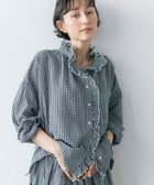 【スタディオ クリップ/studio CLIP】の《natural by clip》リネン混チェックフリルブラウス 大人の最旬トレンドファッション＆コーディネート founy(ファウニー) ファッション Fashion レディースファッション Fashion for Women トップス・カットソー Cut & Sew Tops シャツ・ブラウス・オフィスカジュアル Elegant Blouses & Button-Ups おすすめ Recommended / Our Picks カーディガン Cardigan, Knitwear スラックス Slacks, Dress Pants セットアップ Set-Up, Coordinated Outfit チェック Check, Plaid, Tartan デニム Denim, Jeans Material バランス Balance, Style Balance フリル Frill, Ruffle リネン Linen, Linen Fabric エレガント 上品 Elegant 春 Spring thumbnail ブラック19|ID: prp329100004980139 ipo3291000000037317003