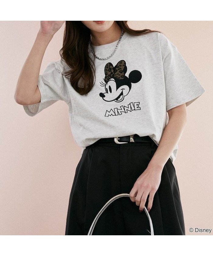 【フリークスストア/FREAK'S STORE】のMinnie Mouse/ミニーマウス/ レオパード柄 ドッキング Tシャツ 限定展開 大人の最旬トレンドファッション＆コーディネート founy(ファウニー) 　ファッション　Fashion　レディースファッション　Fashion for Women　トップス・カットソー　Cut & Sew Tops　シャツ・ブラウス・オフィスカジュアル　Elegant Blouses & Button-Ups　ロングTシャツ・Tシャツ　Longline T-Shirts & Tees　2026年　2026　2026春夏・S/S　Spring/Summer 2026 SS26　ドッキング　Docking, Mixed Material　レオパード　Leopard, Animal Print　夏　Summer　S/S・春夏　SS, Spring/Summer, Warm Season　 other-1|ID: prp329100004980141 ipo3291000000037317009
