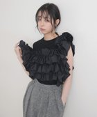 【リアン/Lian】のフリルビスチェドッキングT ブラック|ID: prp329100004980142 ipo3291000000037351332