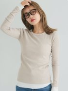 【コカ/COCA】のレイヤード長袖カットソー 大人の最旬トレンドファッション＆コーディネート founy(ファウニー) ファッション Fashion レディースファッション Fashion for Women トップス・カットソー Cut & Sew Tops カットソー・ベーシックTシャツ Cut-and-Sewn Tops / Stretch Tees & Basics インナー Innerwear 春 Spring カットソー Cut and Sewn Top シンプル Simple, Minimal ジャケット Jacket, Outerwear デニム Denim, Jeans Material 長袖 Long Sleeve, Full Sleeve バランス Balance, Style Balance フィット Fit, Slim Fit ベスト Vest, Waistcoat ベーシック Basic, Essential ポケット Pocket, Pocket Detail 無地 Plain, Solid Color ロング Long, Long-Length ワイド Wide, Wide Fit 2026年 2026 2026春夏・S/S Spring/Summer 2026 SS26 thumbnail Beige|ID: prp329100004980143 ipo3291000000037317018