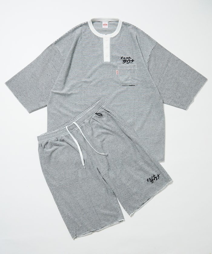 【フリークスストア/FREAK'S STORE】の別注 KANNAIGI by Healthknit/パイル/館内着/ヘルスニット インテリア・キッズ・メンズ・レディースファッション・服の通販 founy(ファウニー) 　ファッション　Fashion　レディースファッション　Fashion for Women　トップス・カットソー　Cut & Sew Tops　ニット　Knit Tops & Sweaters　ストライプ　Stripe, Striped Pattern　セットアップ　Set-Up, Coordinated Outfit　ドローコード　Drawcord, Drawstring Cord　定番　Standard, Basic Item　人気　Popular, Best Seller　プリント　Print, Printed Pattern　ボーダー　Border, Stripe　ポケット　Pocket, Pocket Detail　別注　Limited Edition, Custom Order　S/S・春夏　SS, Spring/Summer, Warm Season　おすすめ　Recommended / Our Picks　お家時間・ステイホーム　Stay Home / At Home　夏　Summer　2026年　2026　2026春夏・S/S　Spring/Summer 2026 SS26　プリント/柄|ID: prp329100004980145 ipo3291000000037317035