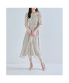 【ビーフラット/bflat】のスイッチングパターンドレス パーティードレス オケージョンドレス 結婚式 二次会 ベージュ|ID: prp329100004980153 ipo3291000000037353623