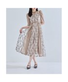 【ビーフラット/bflat】のスイッチングパターンドレス パーティードレス オケージョンドレス 結婚式 二次会 ブラウン|ID: prp329100004980153 ipo3291000000037353624