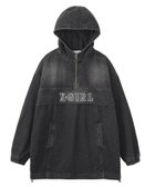 【エックスガール/X-girl】のDENIM ANORAK DRESS 大人の最旬トレンドファッション＆コーディネート founy(ファウニー) ファッション Fashion レディースファッション Fashion for Women ワンピース Dresses フォーマル・パーティードレス・結婚式用ドレス Elegant & Casual Dresses デニム Denim, Jeans Material ドローコード Drawcord, Drawstring Cord 長袖 Long Sleeve, Full Sleeve パーカー Hoodie, Parka フロント Front, Front Design ベーシック Basic, Essential ロング Long, Long-Length A/W・秋冬 Autumn/Winter おすすめ Recommended / Our Picks thumbnail BLACK|ID: prp329100004980185 ipo3291000000037317200